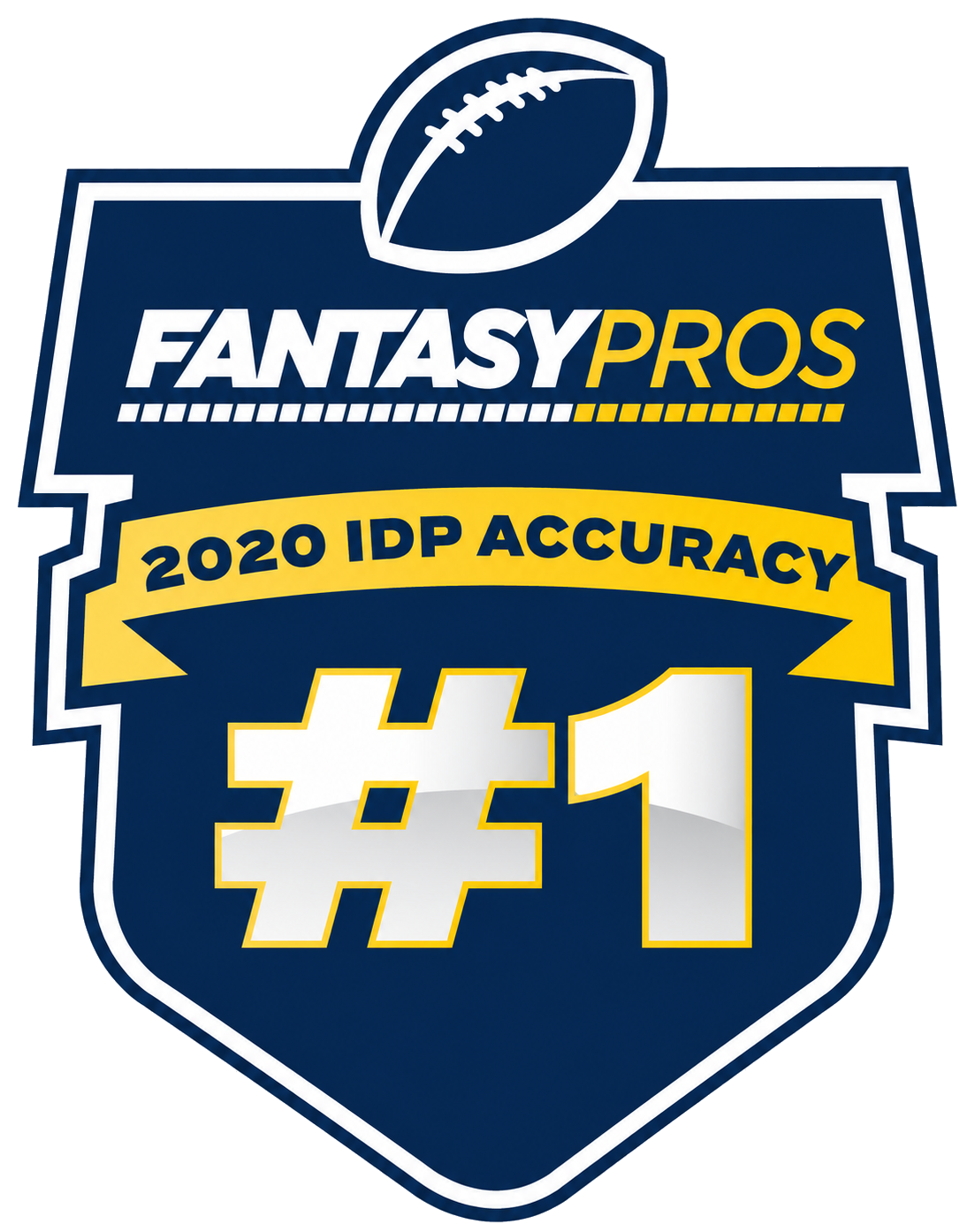 FantasyPros 2020 IDP Accuracy #1 Badge